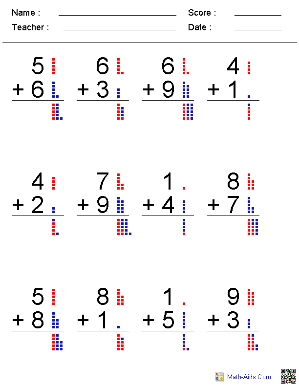 Addition Worksheets Dynamically Created Addition Worksheets