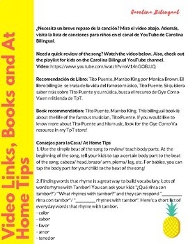 Al Tambor Spanish Nursery Rhyme And Activities By Carolina Bilingual