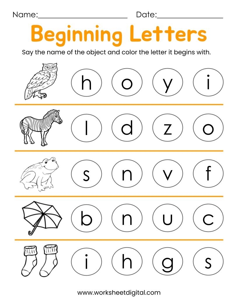 Alphabet Letters Worksheets For Kindergarten Kindergarten Worksheets