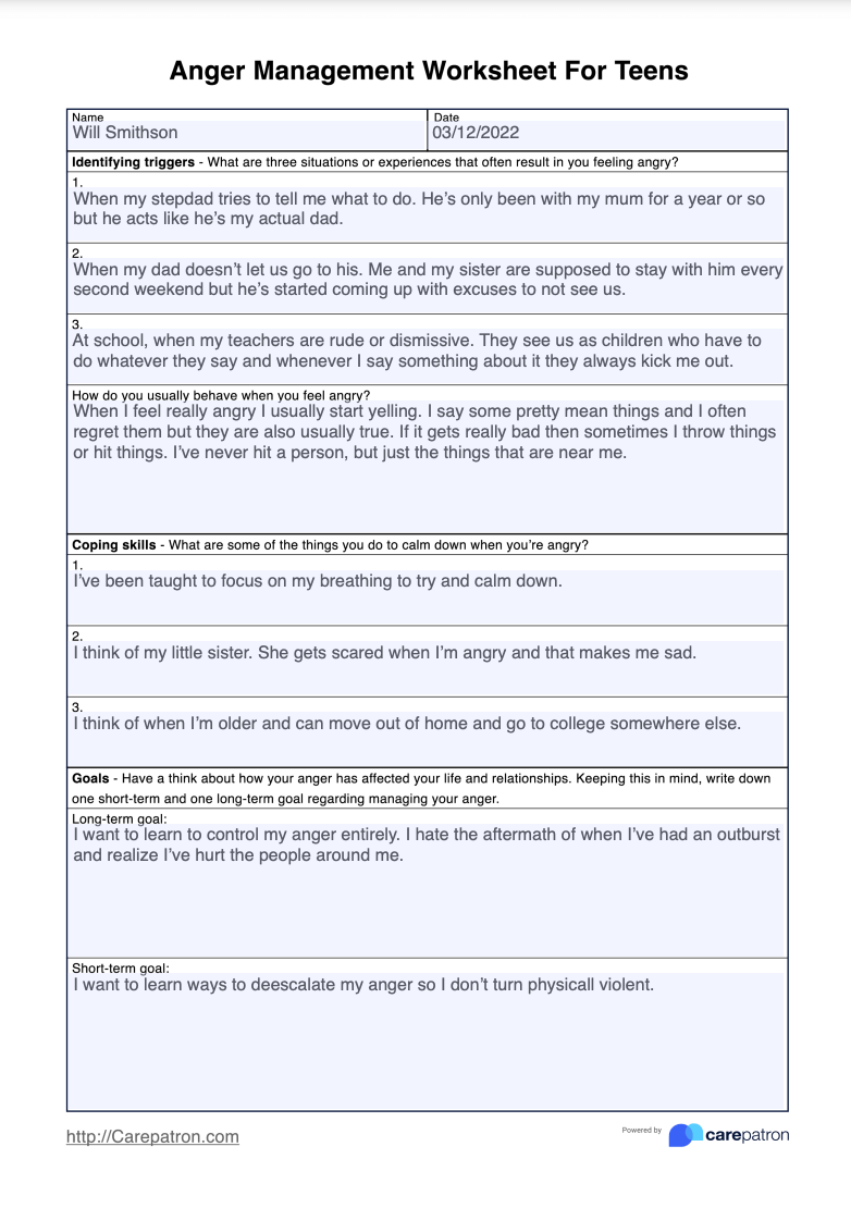 Anger Management Worksheets Pdf Printable