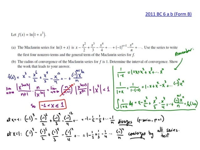 AP Calculus BC Series FRQ Solutions PPTX