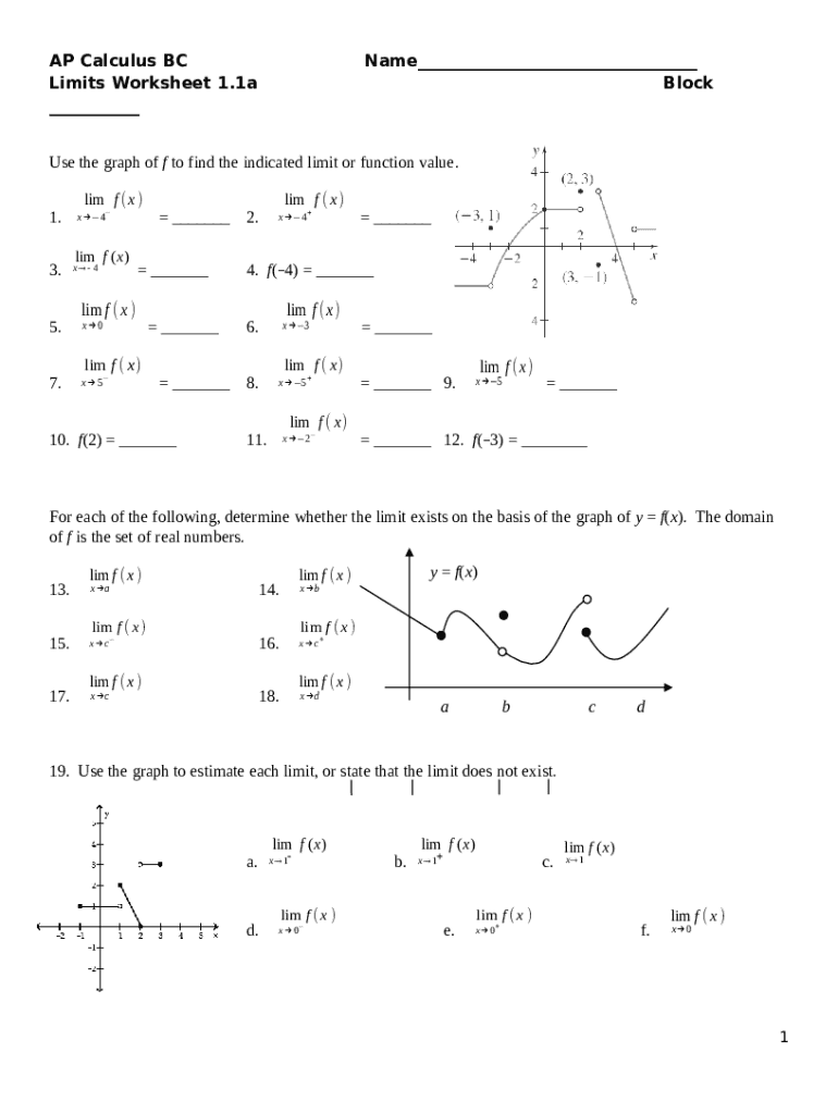 AP Calculus BC Worksheet 7 1 Name Doc Template PdfFiller