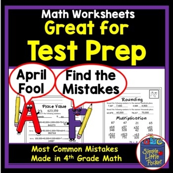 April Fool 39 s Day Math Activities 4th Grade Worksheets By Simple Little 