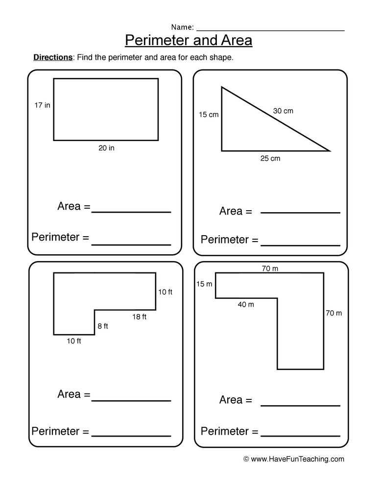 Area And Perimeter Of Mixed Shapes Worksheet ShapesWorksheets