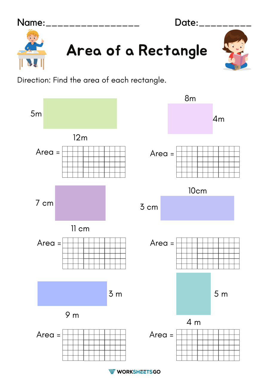 Area Of A Rectangle Worksheets WorksheetsGO