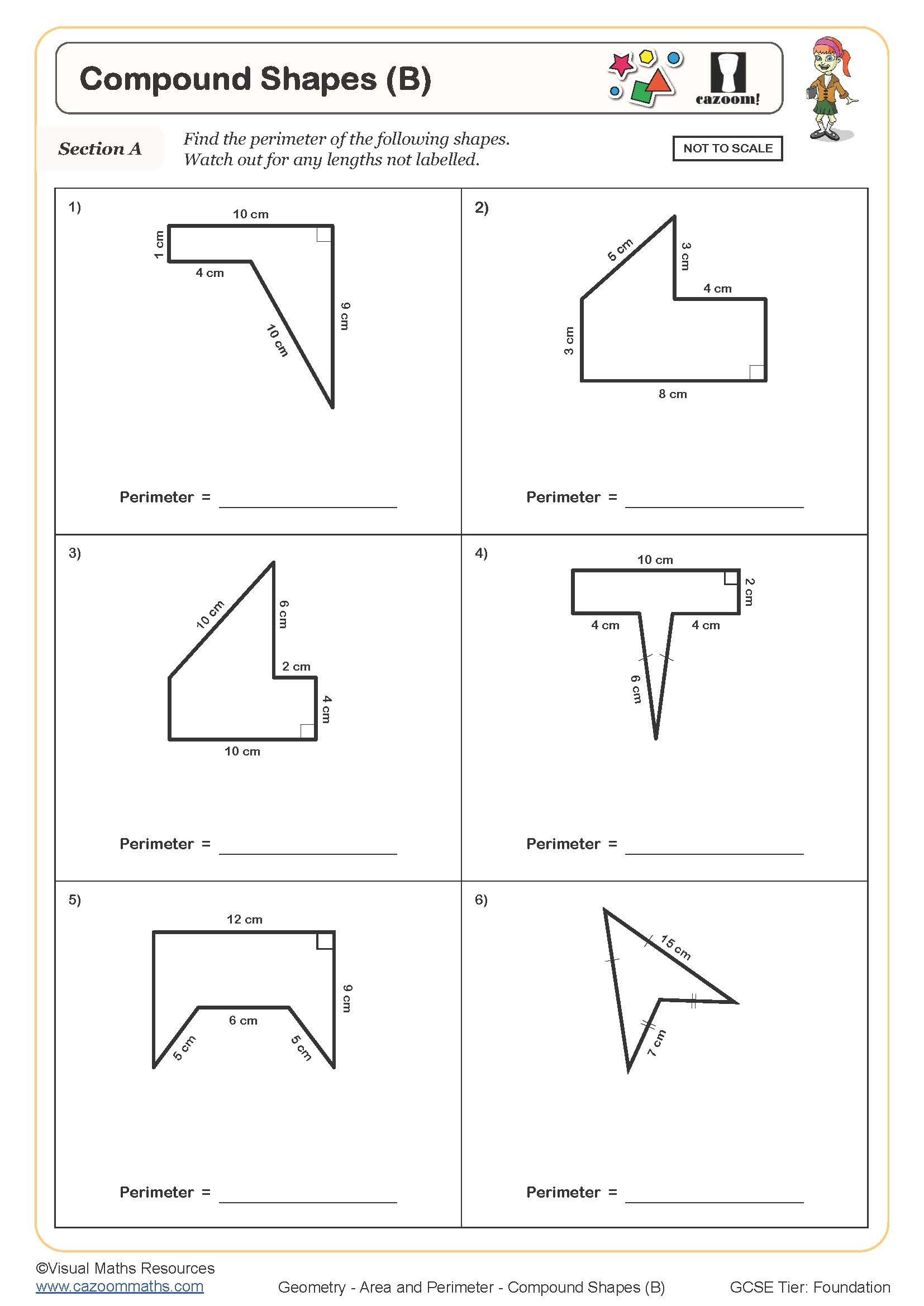 Area Of Compound Shapes Worksheet KS3 Maths Beyond Worksheets