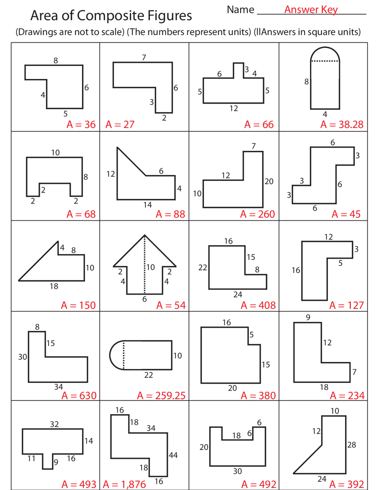 Area Perimeter Of Composite Figures Worksheet By Math In The Middle 