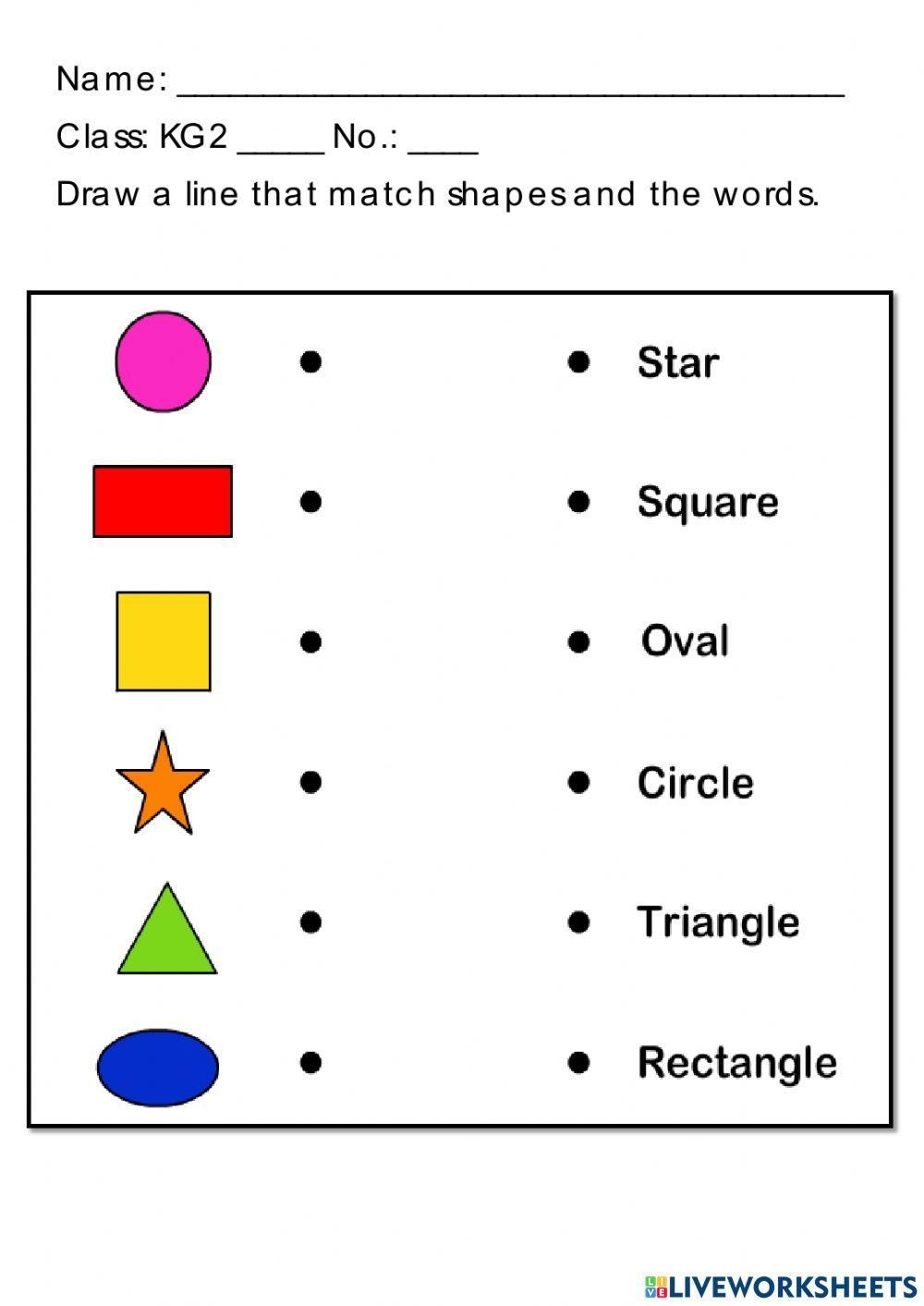 Basic Shapes Worksheet For Kindergarten Worksheets Library