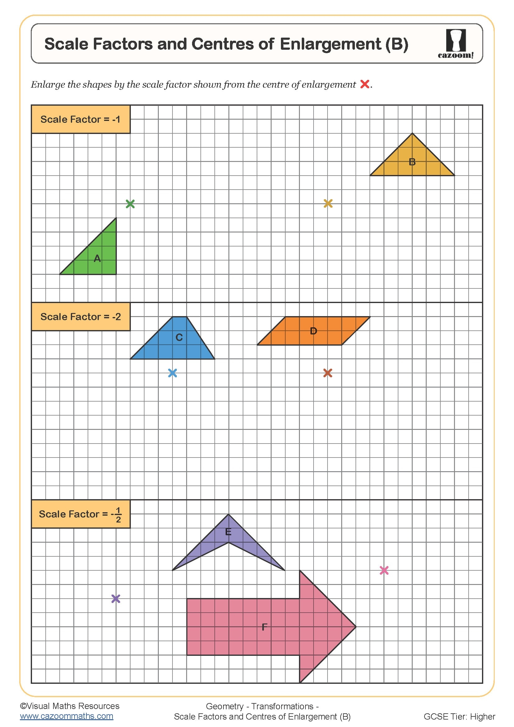 Calculating Scale Factor Worksheet