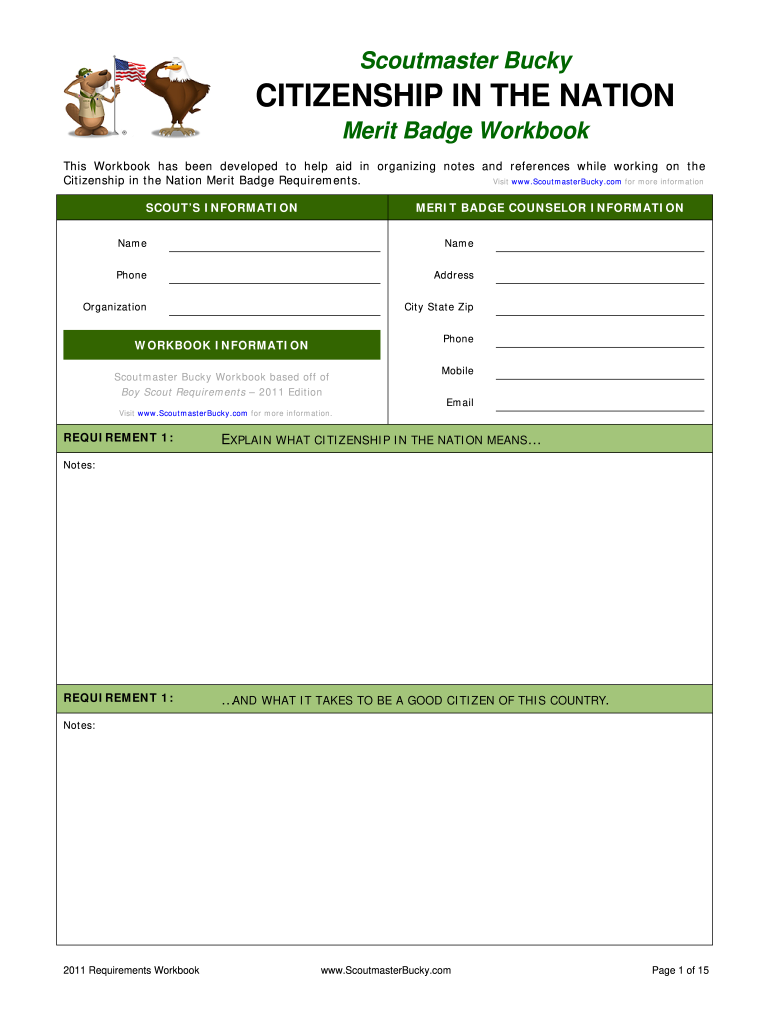 Citizenship In Society Merit Badge Worksheet Fill Out Sign 