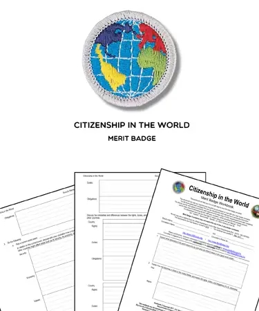  Citizenship In The World Merit Badge WORKSHEET REQUIREMENTS 