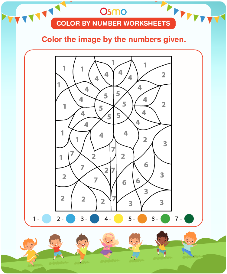 Color By Number Worksheets PDF Printable Coloring Pages For Kids
