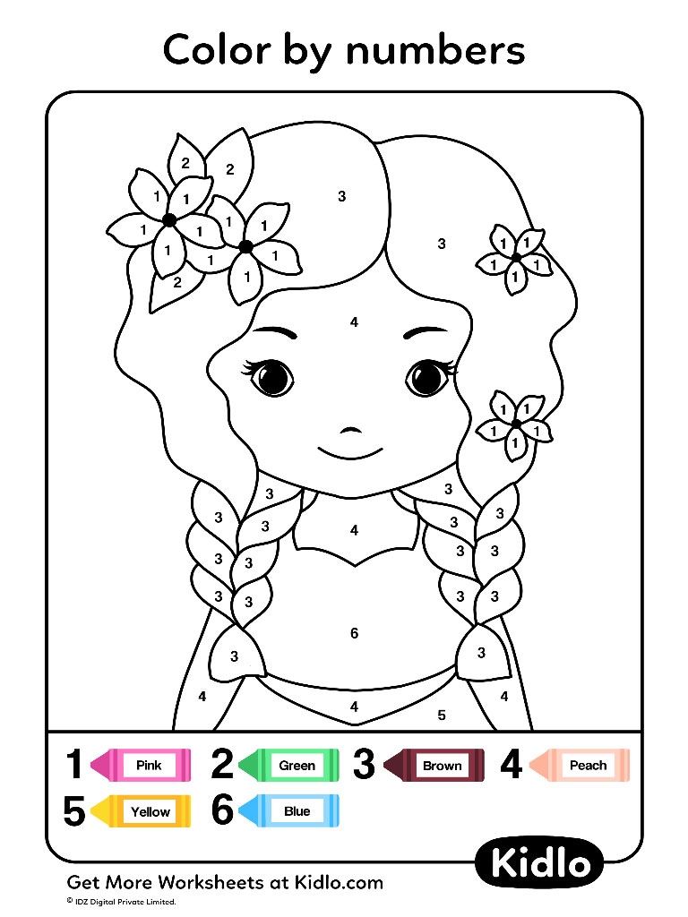 Color By Numbers Coloring Pages Worksheet 71 Kidlo