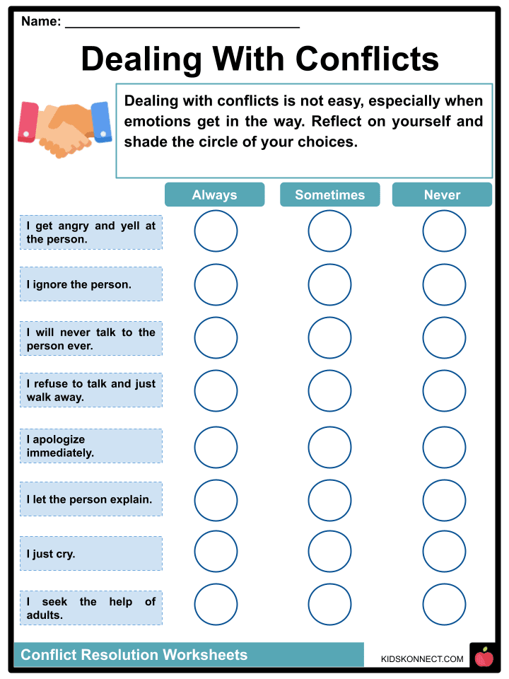 Conflict Resolution Worksheets 15 Worksheets Worksheets Library