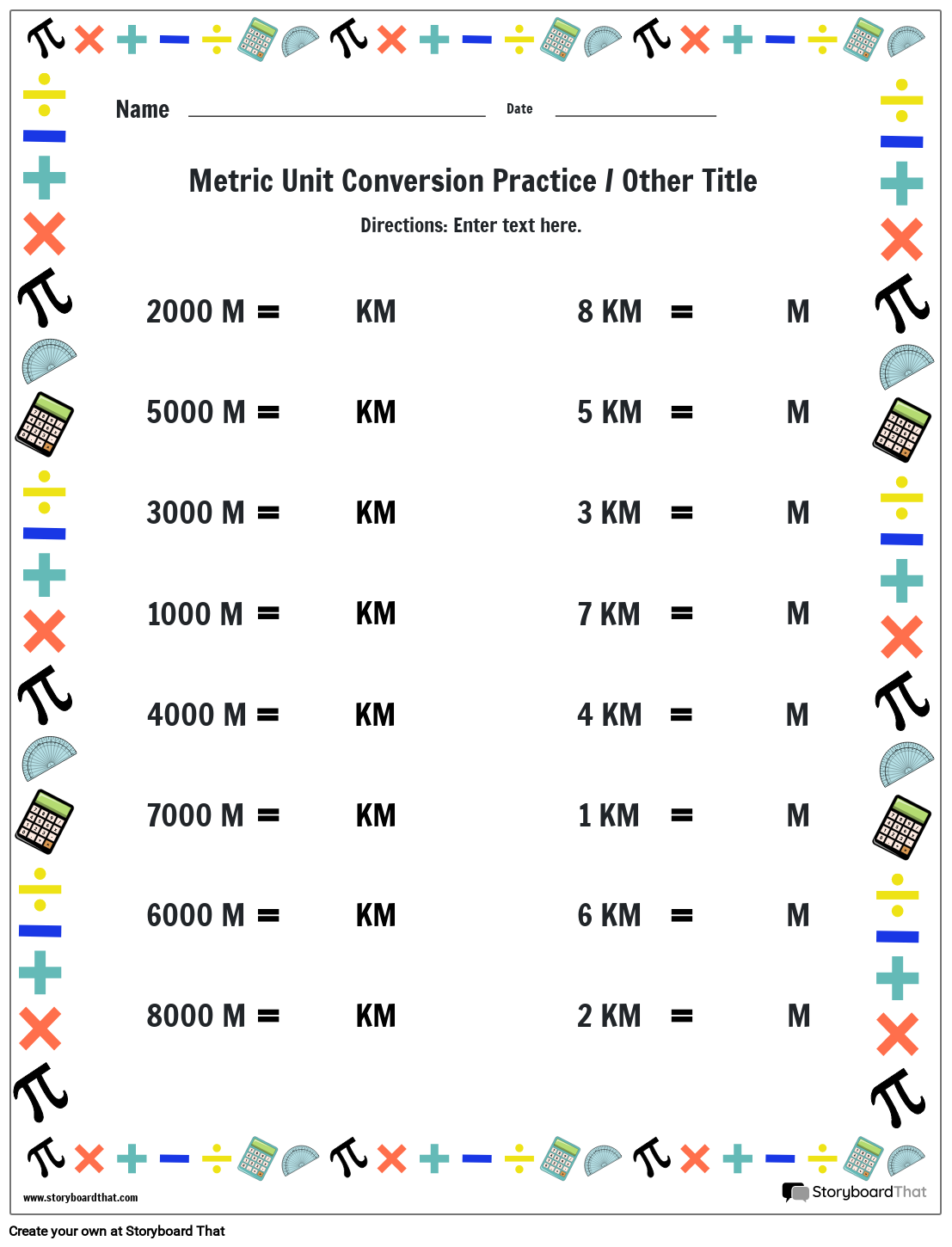 Conversion Metric System Worksheet Practice And Learn Metric Conversions