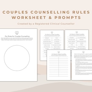 Couples Counselling Rules Worksheet Boundaries Communication PDF