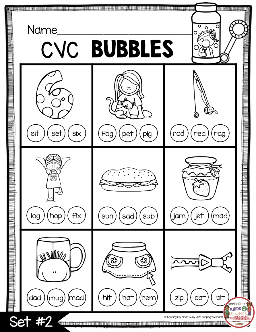 CVC Worksheets Print A FREE CVC And Word Family Worksheet 