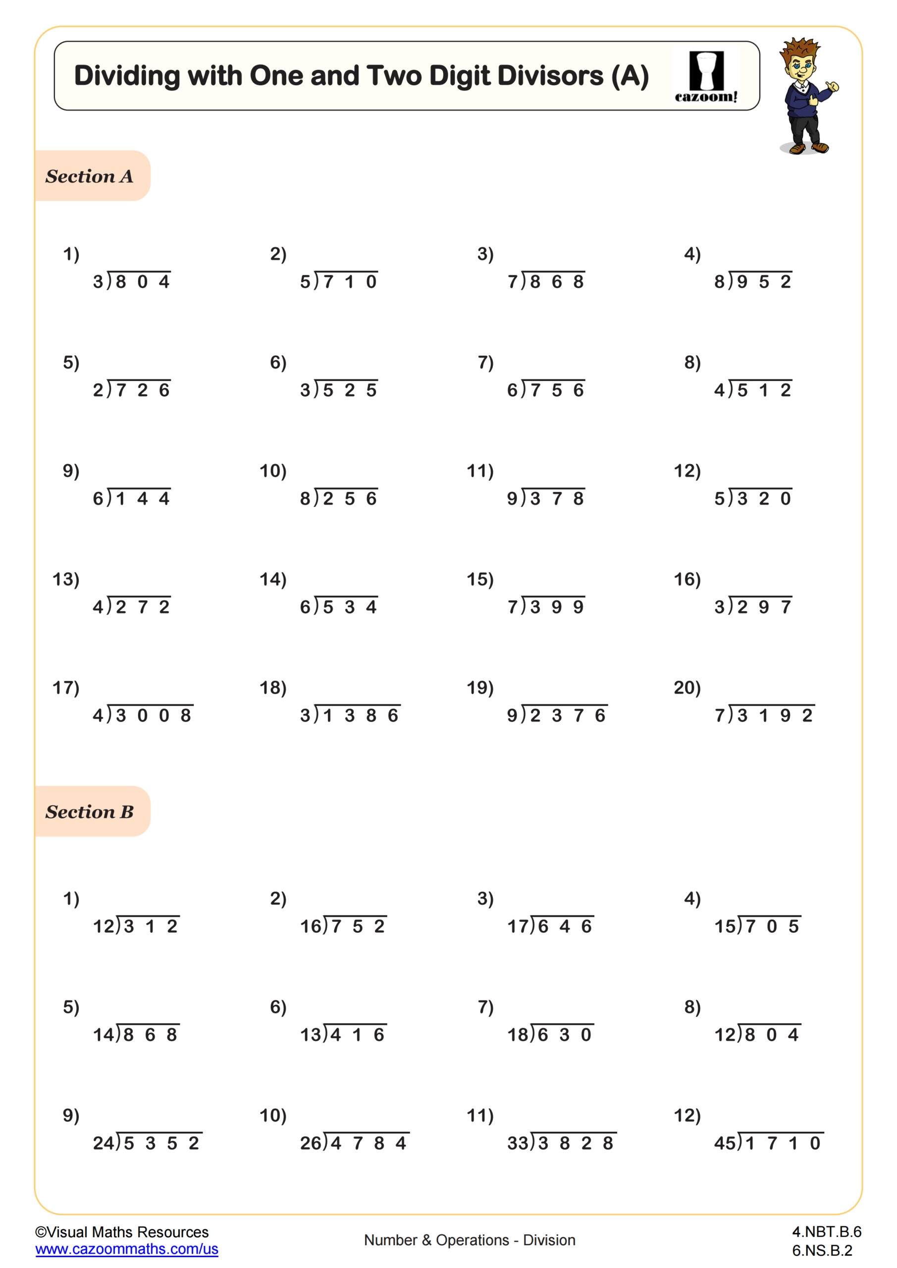 Division Worksheets 6th Grade Division Worksheets 6th Grade