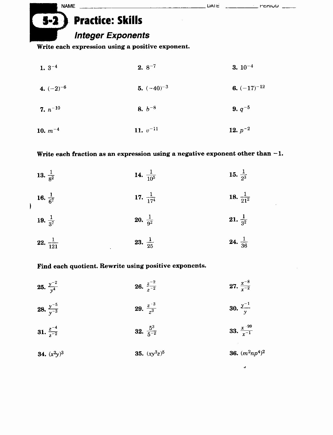 Eighth Grade Absolute Value Worksheet 7Th Grade Math Worksheets Value 