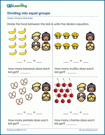 Equal Groups Division K5 Learning