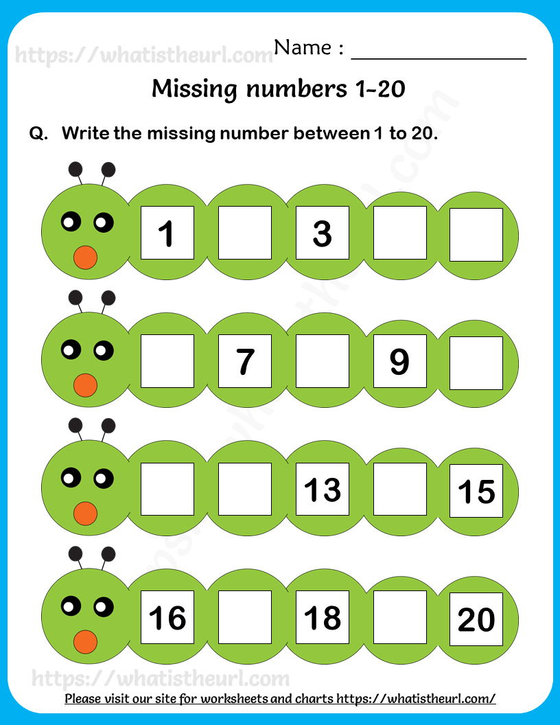 Find The Missing Number Worksheet
