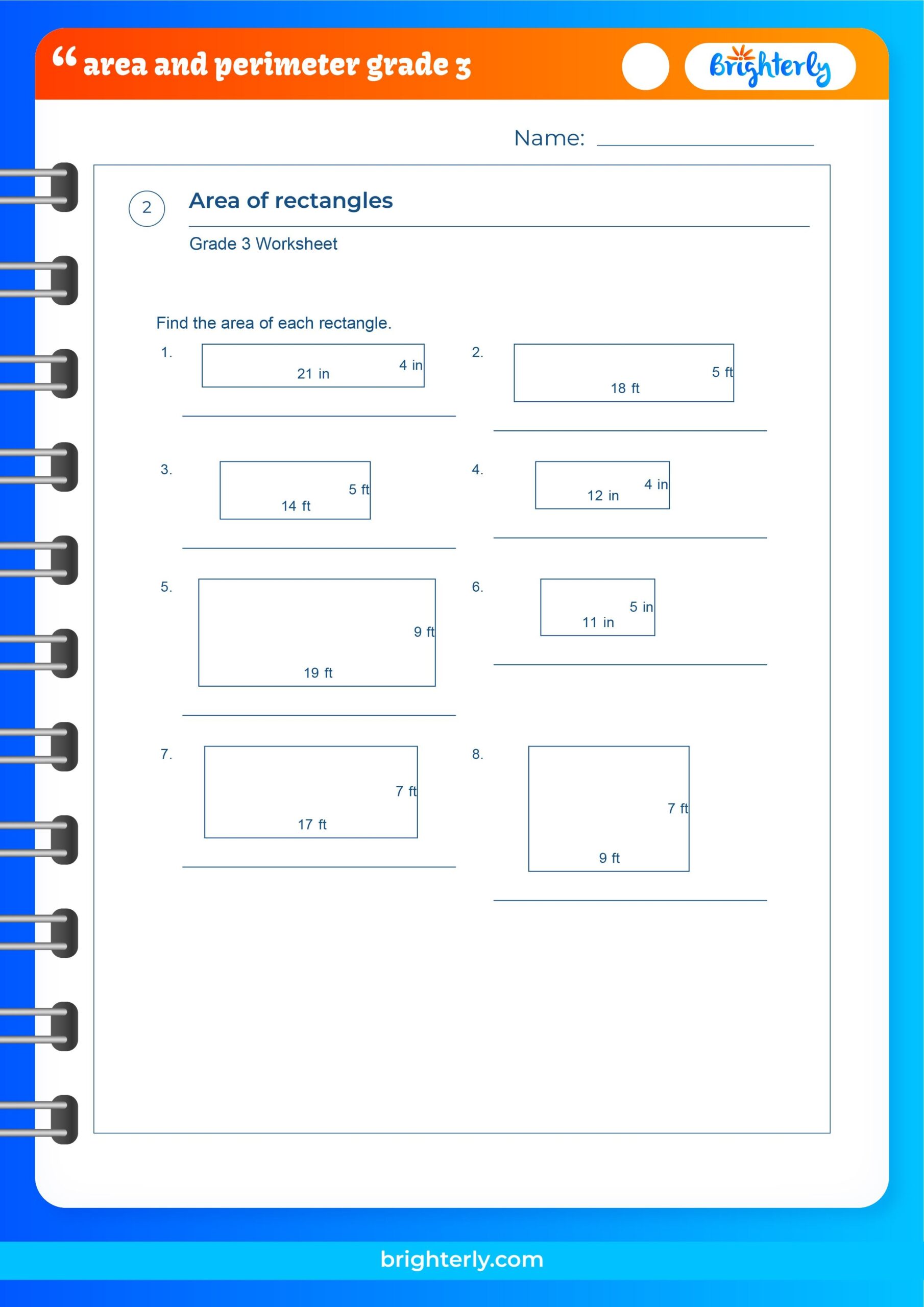 FREE Area And Perimeter Worksheets Grade 3 PDFs Brighterly