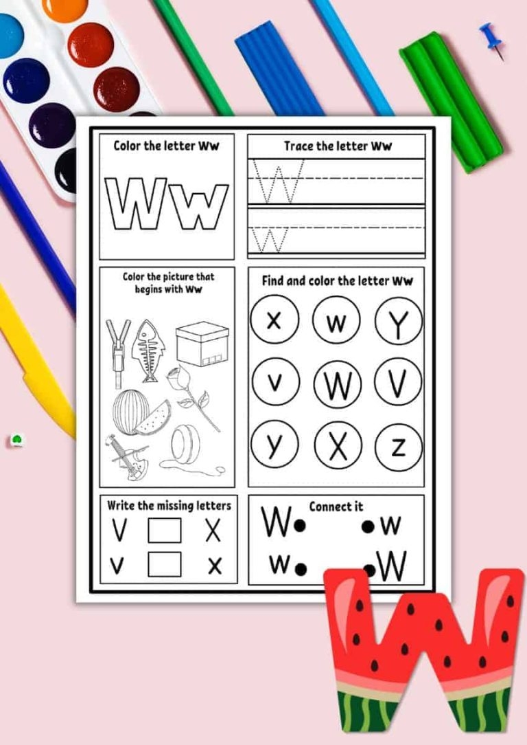 Free Letter W Worksheets For Preschool 19 Page Printable Home Faith 