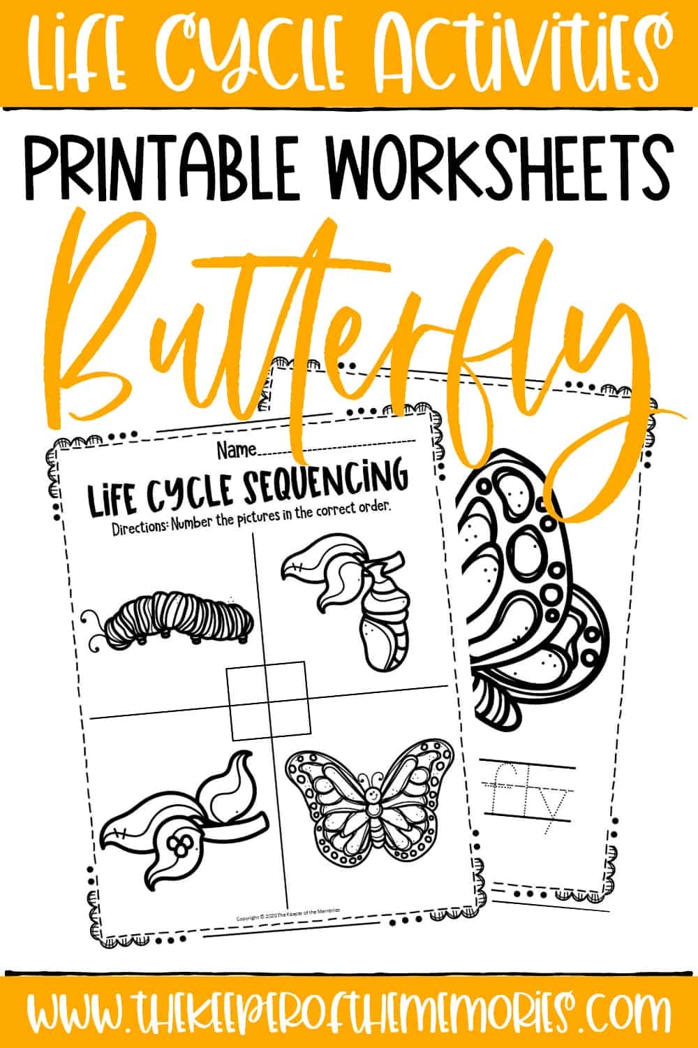 Free Printable Butterfly Life Cycle Worksheets The Keeper Of The Memories