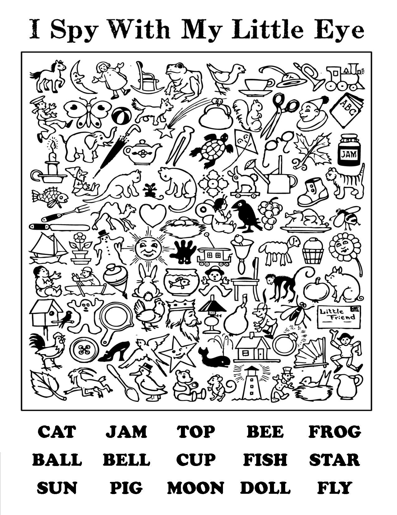 Free Printable I Spy Worksheets Pdf Printable Templates