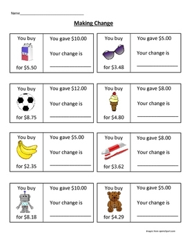 Free Printable Making Change Worksheets Printable Worksheets