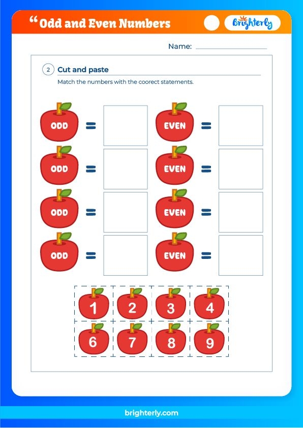 Free Printable Odd And Even Numbers Worksheets PDFs Brighterly