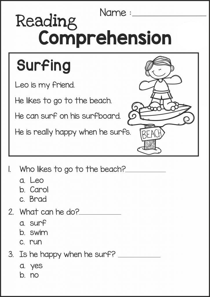 Free Printable Reading Worksheets For 2Nd Grade