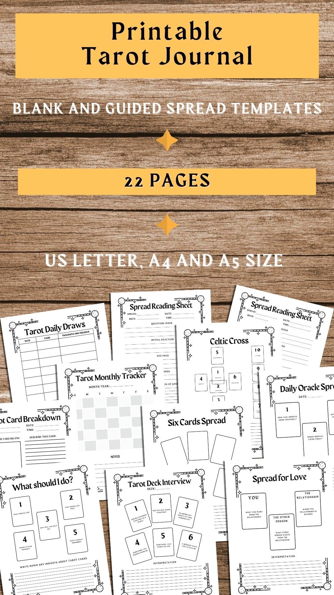 Free Printable Tarot Journal Pages