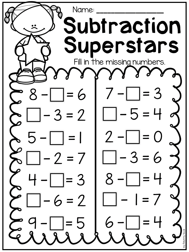 Free Subtraction Worksheets For First Grade