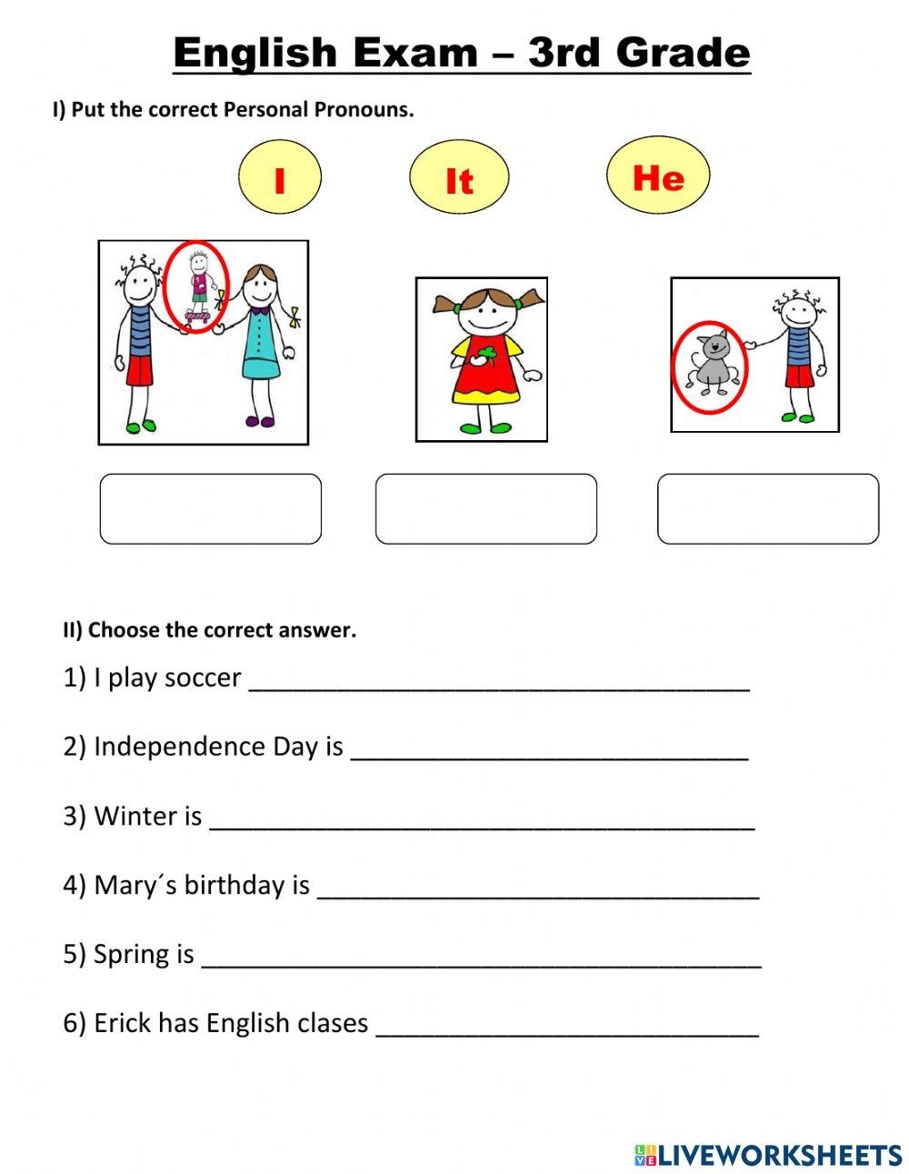 Free Third Grade English Worksheet Download Free Third Grade English 