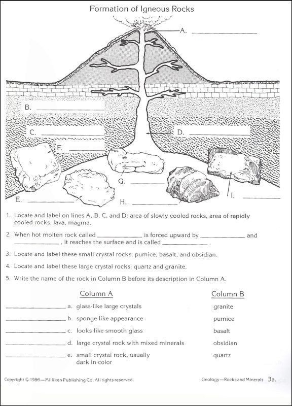 Geotour Worksheet F Sedimentary Rocks