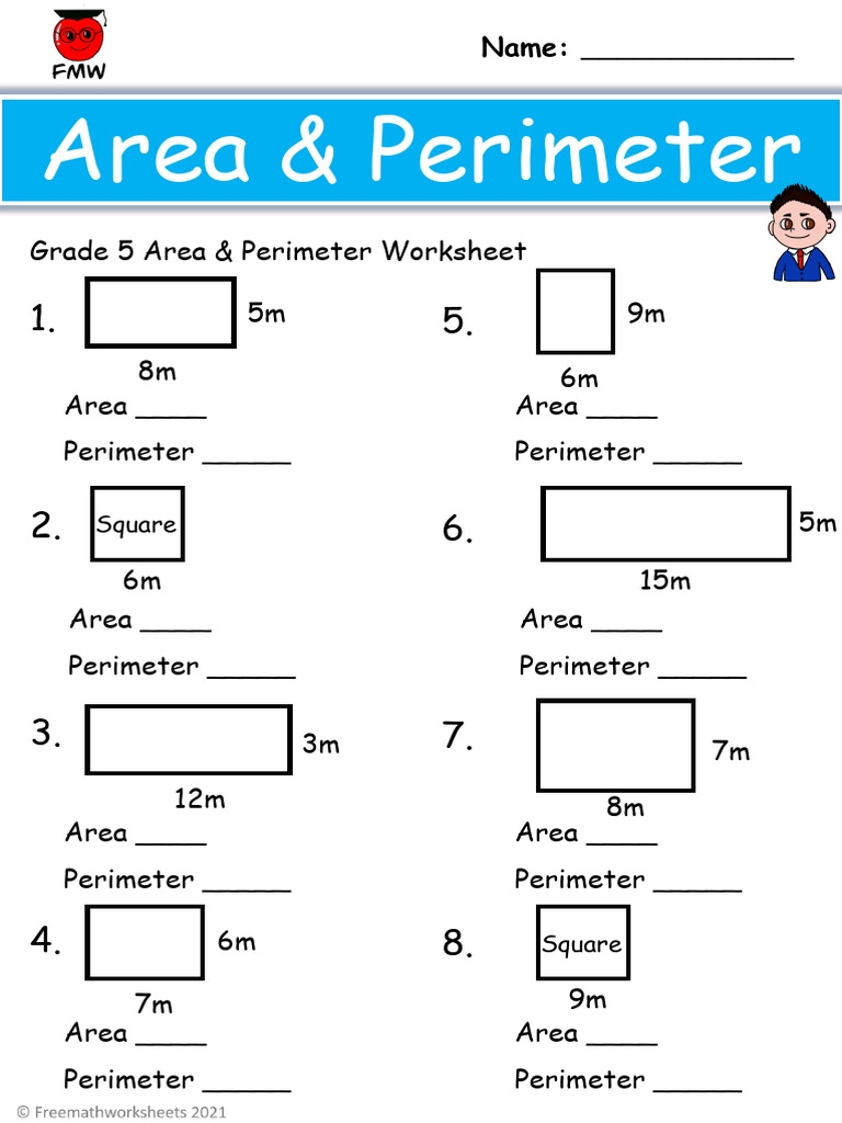 Grade 5 Area Perimeter Worksheet 1 PDF Worksheets Library