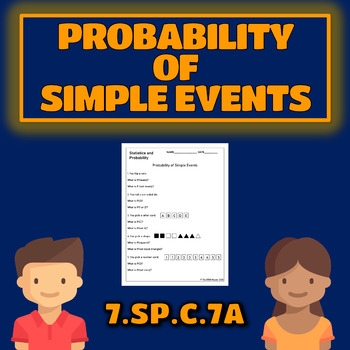 Grade 7 Math Probability Of Simple Events 7 SP 7A Worksheet By The STEM 