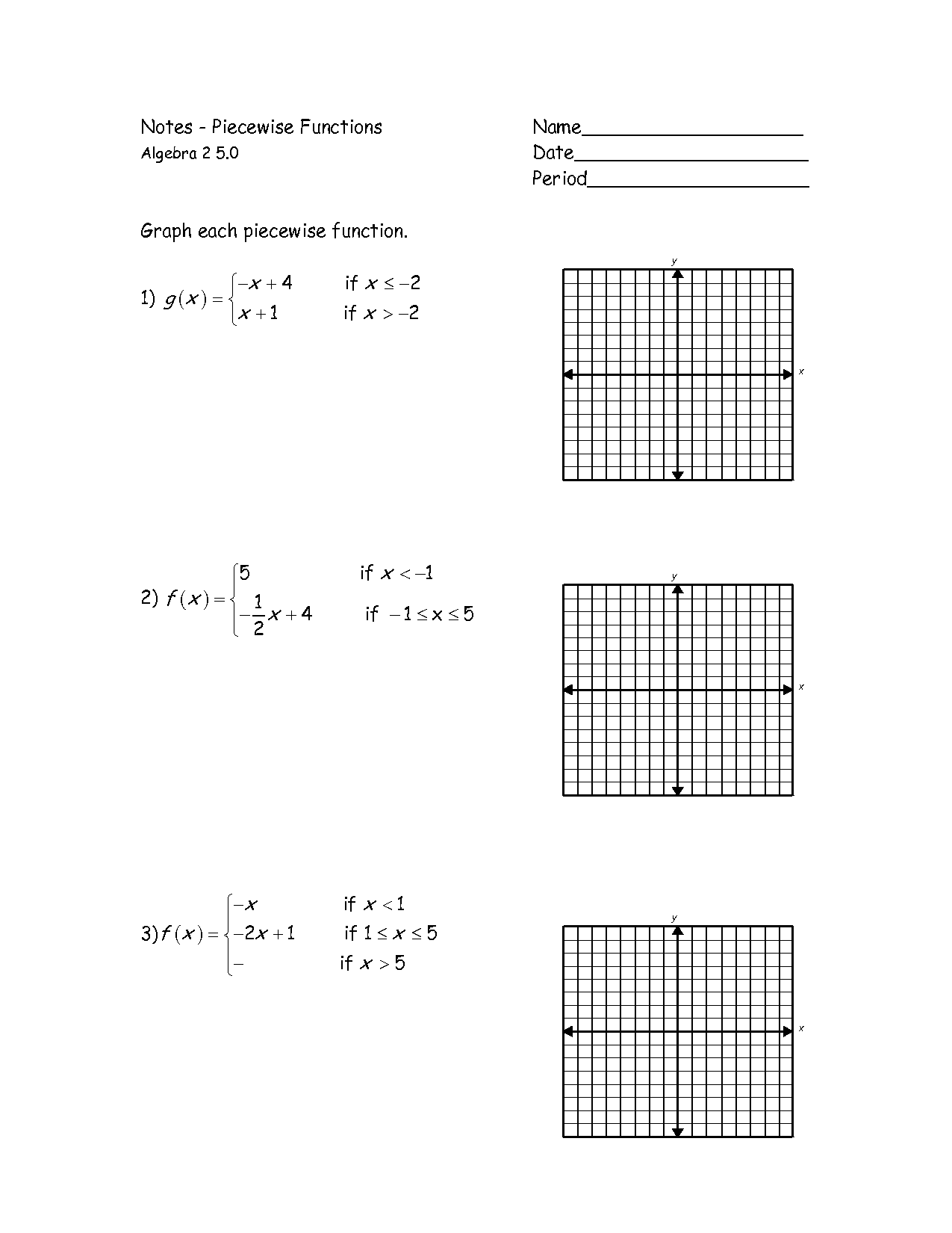Graphing Piecewise Functions Worksheet Printable And Enjoyable Learning Graphing Piecewise Functions Worksheet Printable And Enjoyable Learning