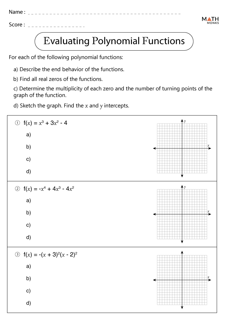 Graphing Polynomials Worksheet Transformations Of Quadratic Functions