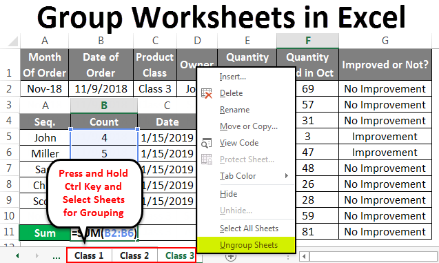 Group Worksheets In Excel How To Group And Ungroup Worksheets