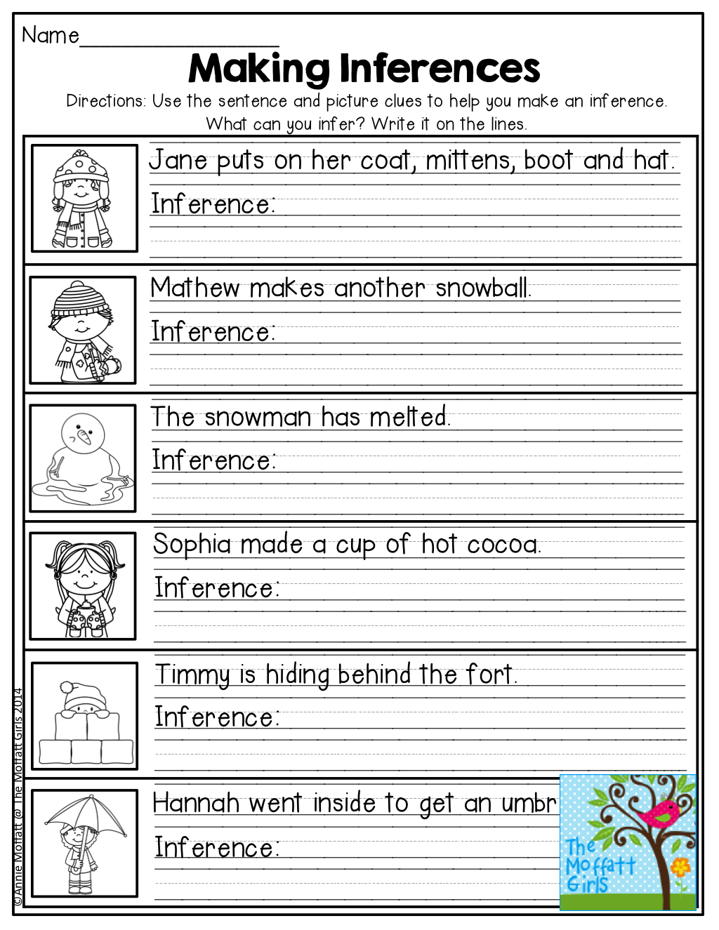 Inferences Worksheet 1 Educational Worksheet Packs