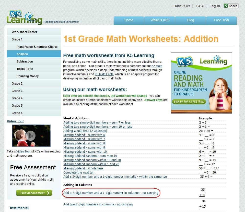 K5 Learning Launches Free Math Worksheets Center K5 Learning
