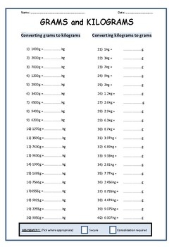 Kg To Mg Conversion Chart