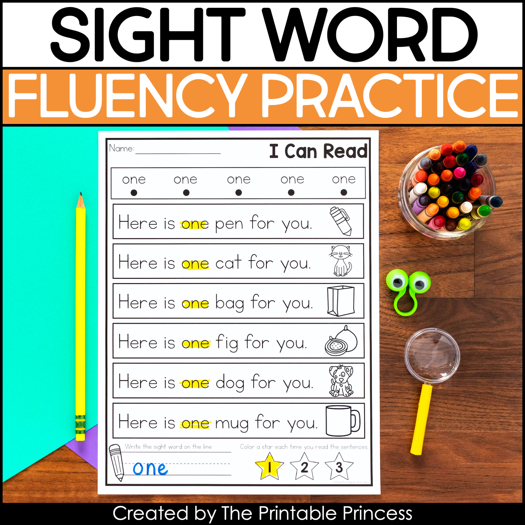 Kindergarten Sight Word Practice Bundle No Prep Sight Word Practice 
