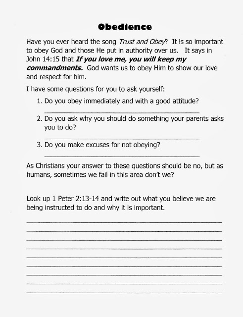 LET 39 S GET REAL Free Printables OBEDIENCE