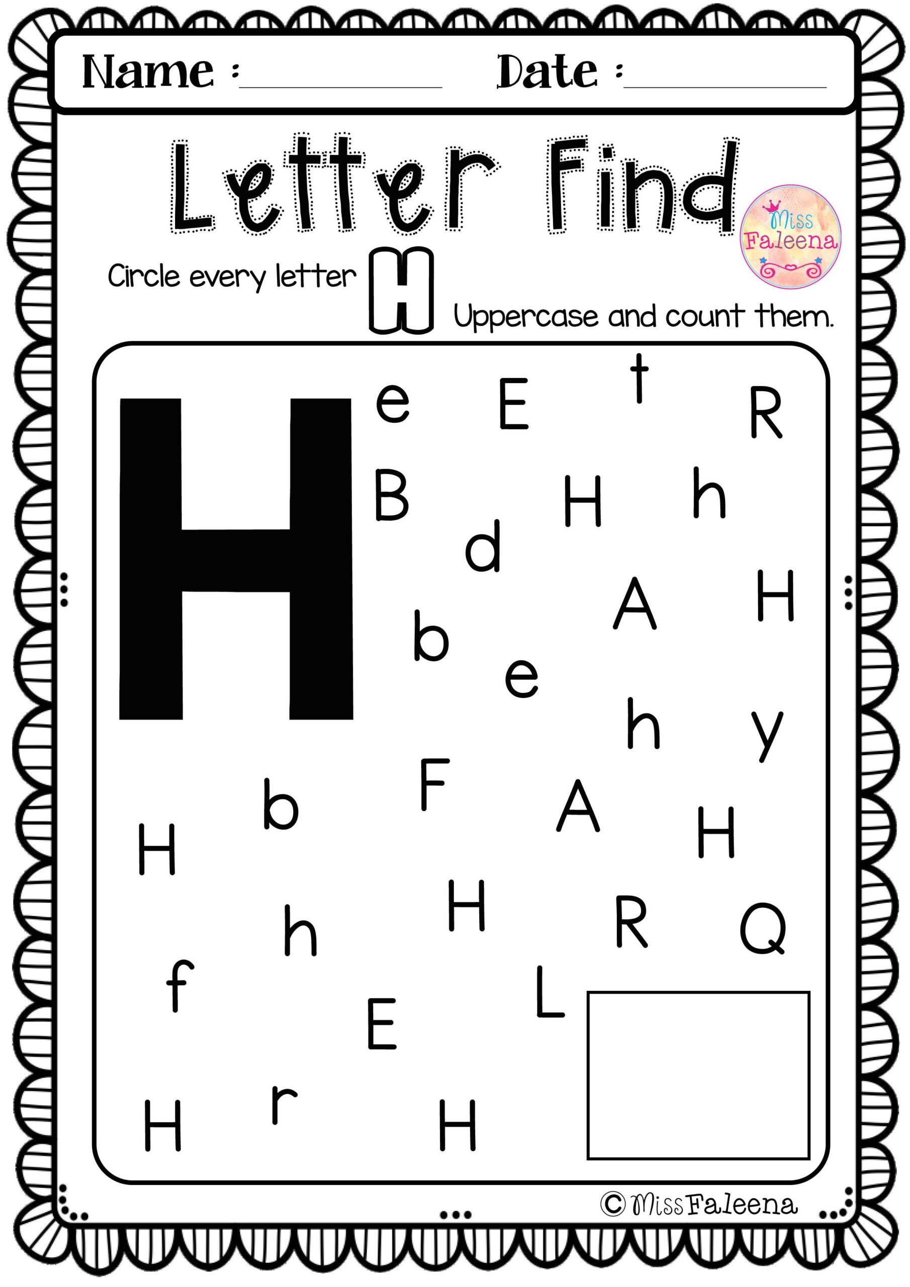 Letter H Worksheets Preschool FREE Preschool Letter H Worksheets And