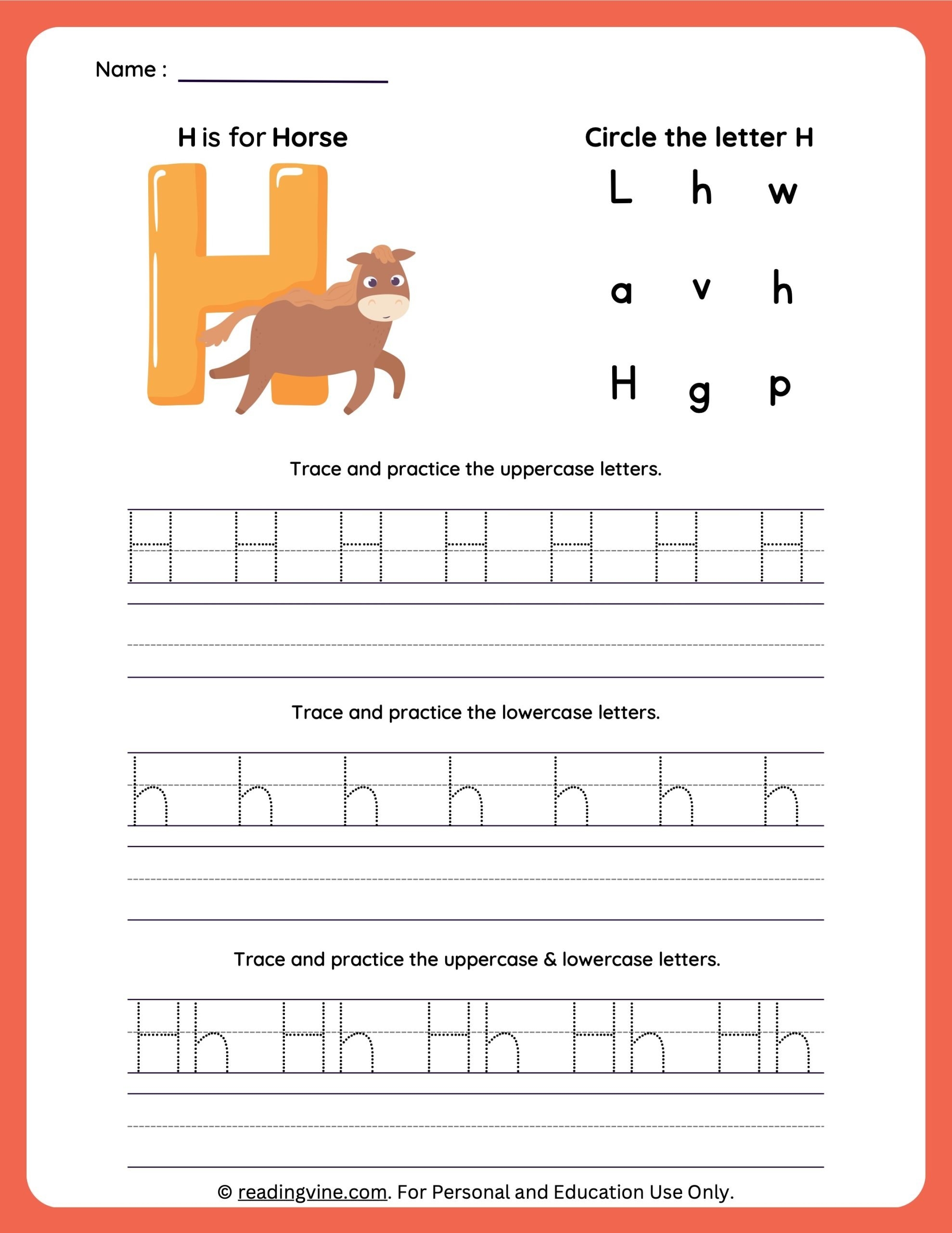 Letter H Worksheets Preschool FREE Preschool Letter H Worksheets And