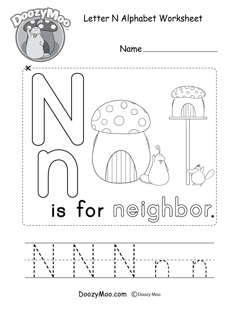 Letter N Worksheets Pdf AlphabetWorksheetsFree