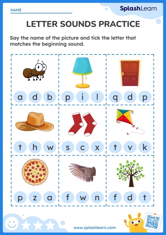 Letter Sounds Worksheet